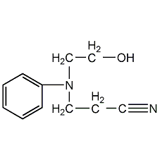 N-(2-氰乙基)-N-(2-羟乙基)苯胺结构式